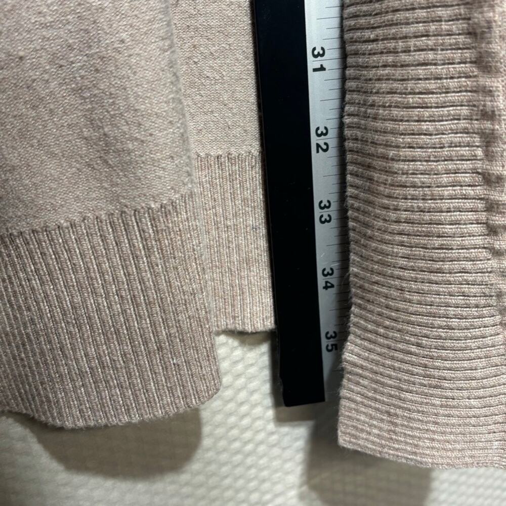 Cielo Women's Long Open Front Cardigan Tan Viscose Blend Size S Lightweight - Picture 8 of 9